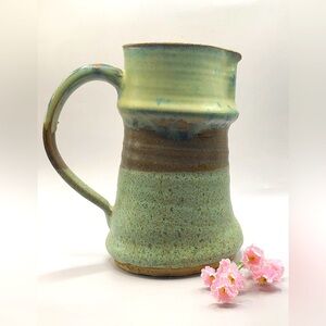 Sturdy Piece of Vintage Pottery, Pitcher, Jug, Carafe, or Canister.  Signed.